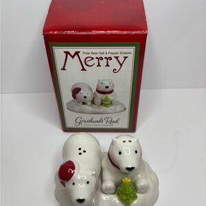 Grasslands Road Christmas Polar Bear Salt & Pepper Shakers